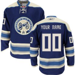 Enfant Maillot Hockey Columbus Blue Jackets Personnalisable Reebok Third Bleu marin