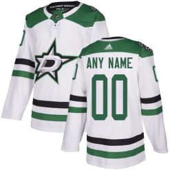 Enfant Maillot Hockey Dallas Stars Personnalisable Adidas Extérieur Blanc