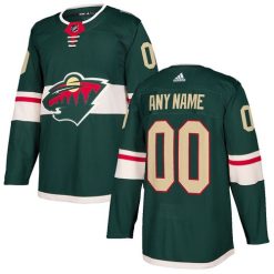 Enfant Maillot Hockey Minnesota Wild Personnalisable Adidas Domicile Vert