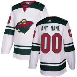 Enfant Maillot Hockey Minnesota Wild Personnalisable Adidas Extérieur Blanc