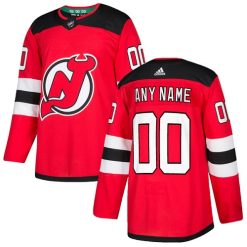 Enfant Maillot Hockey New Jersey Devils Personnalisable Adidas Domicile Rouge