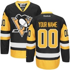 Enfant Maillot Hockey Pittsburgh Penguins Personnalisable Reebok Third Noir Jaune