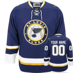 Enfant Maillot Hockey St. Louis Blues Personnalisable Reebok Third Bleu marin