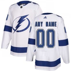 Enfant Maillot Hockey Tampa Bay Lightning Personnalisable Adidas Extérieur Blanc