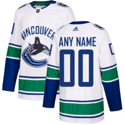 Enfant Maillot Hockey Vancouver Canucks Personnalisable Adidas Extérieur Blanc