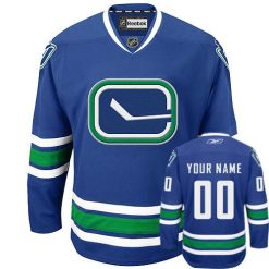 Enfant Maillot Hockey Vancouver Canucks Personnalisable Reebok New Third Bleu royal