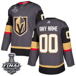 Enfant Maillot Hockey Vegas Golden Knights Personnalisable Adidas Domicile gris 2018 Stanley Cup Final