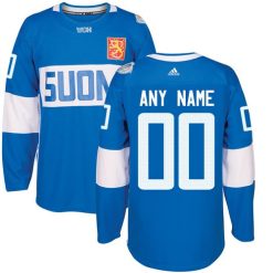 Enfant Team Finland Personnalisable Premier Bleu Extérieur 2016 World Cup