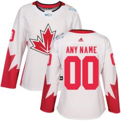 Femme Adidas Team Canada Personnalisable Premier Blanc Domicile 2016 World Cup