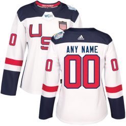 Femme Adidas Team USA Personnalisable Premier Blanc Domicile 2016 World Cup