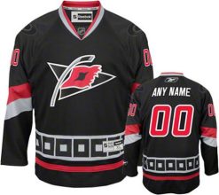 Femme Maillot Hockey Carolina Hurricanes Personnalisable Reebok Third Noir