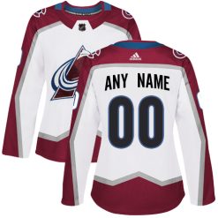 Femme Maillot Hockey Colorado Avalanche Personnalisable Adidas Extérieur Blanc