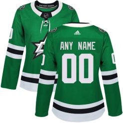 Femme Maillot Hockey Dallas Stars Personnalisable Adidas Domicile Vert