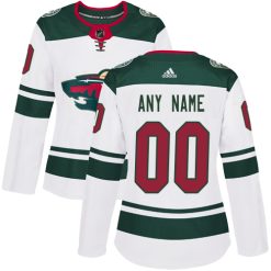 Femme Maillot Hockey Minnesota Wild Personnalisable Adidas Extérieur Blanc