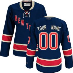 Femme Maillot Hockey New York Rangers Personnalisable Reebok Third Bleu marin