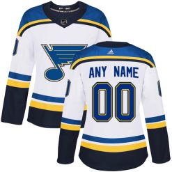 Femme Maillot Hockey St. Louis Blues Personnalisable Adidas Extérieur Blanc