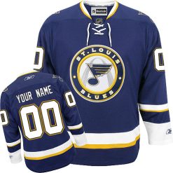 Femme Maillot Hockey St. Louis Blues Personnalisable Reebok Third Bleu marin