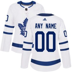 Femme Maillot Hockey Toronto Maple Leafs Personnalisable Adidas Extérieur Blanc