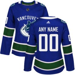 Femme Maillot Hockey Vancouver Canucks Personnalisable Adidas Domicile Bleu
