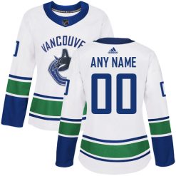 Femme Maillot Hockey Vancouver Canucks Personnalisable Adidas Extérieur Blanc