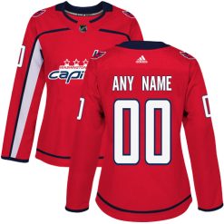 Femme Maillot Hockey Washington Capitals Personnalisable Adidas Domicile Rouge