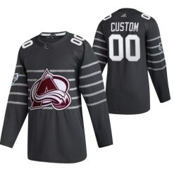 Homme 2020 Maillot Hockey All Star Colorado Avalanche 00 Personnalisé gris