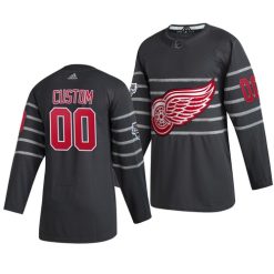 Homme 2020 Maillot Hockey All Star Game Detroit Red Wings Personnalisé gris