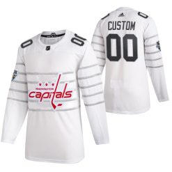 Homme 2020 Maillot Hockey All Star Washington Capitals 00 Personnalisable Blanc