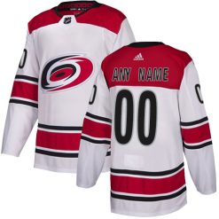 Homme Maillot Hockey Carolina Hurricanes Personnalisable Adidas Extérieur Blanc
