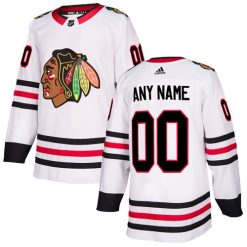 Homme Maillot Hockey Chicago Blackhawks Personnalisable Adidas Extérieur Blanc