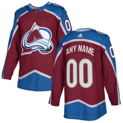 Homme Maillot Hockey Colorado Avalanche Personnalisable Adidas Domicile Burgundy Rouge