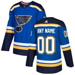 Homme Maillot Hockey St. Louis Blues Personnalisable Adidas Domicile Bleu royal