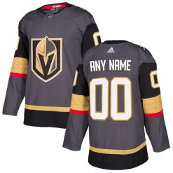 Homme Maillot Hockey Vegas Golden Knights Personnalisable Adidas Domicile gris