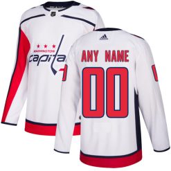 Homme Maillot Hockey Washington Capitals Personnalisable Adidas Blanc Extérieur