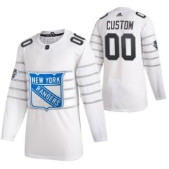 Homme New York Rangers 00 Personnalisable Blanc 2020 Maillot Hockey All Star