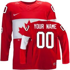 Homme Olympic Hockey Premier Rouge Personnalisable  Team Canada Extérieur 2014