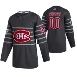 Homme Personnalisable Montreal Canadiens gris Maillot Hockey All Star
