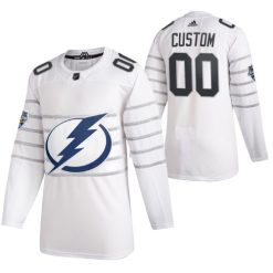 Homme Tampa Bay Lightning 00 Personnalisable Blanc 2020 Maillot Hockey All Star
