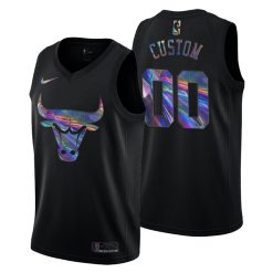 Maillot Basket Chicago Bulls Personnalisé Iridescent HWC Collection Swingman - Homme