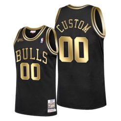 Maillot Basket Chicago Bulls Personnalisé Noir NBA Finals - Homme