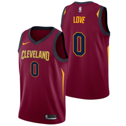 Maillot Basket Cleveland Cavaliers  Personnalisé Icon Rouge Noir Blanc - Enfant