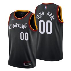 Maillot Basket Cleveland Cavaliers Personnalisé Swingman City Noir 2020 21 - Enfant