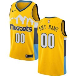 Maillot Basket Denver Nuggets Personnalisé Or 2020 Statement Edition - Enfant