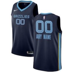 Maillot Basket Memphis Grizzlies Personnalisé Navy 2020 Icon Edition - Enfant