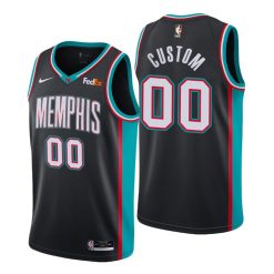 Maillot Basket Memphis Grizzlies Personnalisé Swingman Noir Hardwood Classics 2021 - Enfant