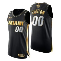 Maillot Basket Miami Heat Personnalisé Golden Edition Noir - Enfant