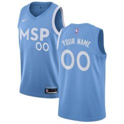 Maillot Basket Minnesota Timberwolves  Personnalisé Lumière Bleu - Enfant