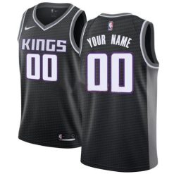 Maillot Basket Sacramento Kings Personnalisé Noir 2020 Statement Edition - Homme