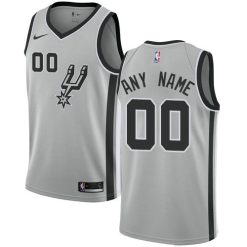 Maillot Basket San Antonio Spurs Personnalisé argent 2020 Statement Edition Stitched - Homme