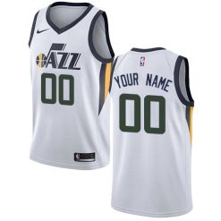 Maillot Basket Utah Jazz Personnalisé Blanc 2020 Association Edition Sewn